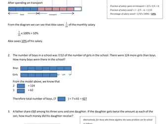 Solving Word Problems Using Bar Model - Fractions