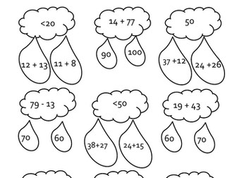 Estimation KS1: estimate the calculation and match sums to answers.