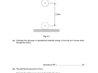 IGCSE PHYSICS - CONSERVATION OF ENERGY QUESTIONS