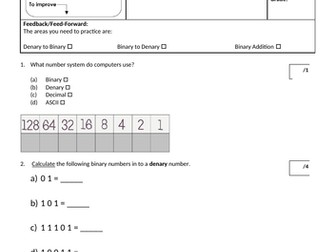 Key Stage 3 Binary Assessment