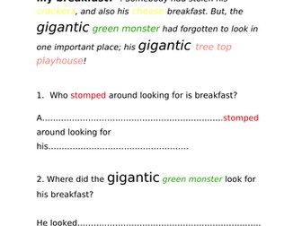 Literacy: Read and Question Answer