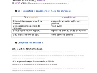 si imperfect conditional - si + imparfait + conditionnel