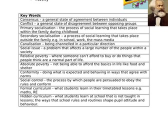 GCSE SOCIOLOGY KEY TERMS UNIT COVER PAGE METHODS AND MAIN THEMES AND ISSUES