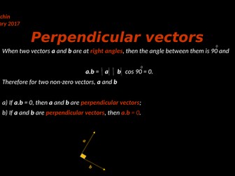 Perpendicular Vectors