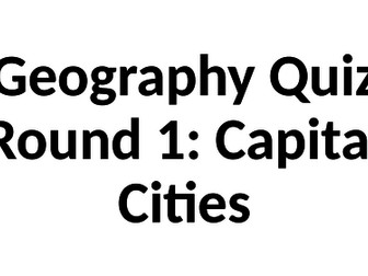End of Year Geography Quiz