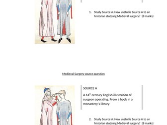 Health and the People - AQA - Medieval medicine - Surgery lesson