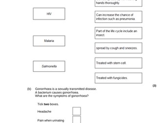 GCSE Biology - Infection and Response Exam Packs for both Higher and Foundation