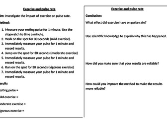 Effect of exercise on pulse rate