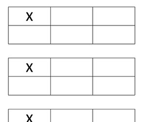 Grid Method Blank 2 digit x 1 digit template