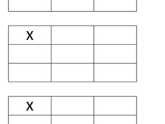 Grid Method Blank 2 digit x 2 digit template