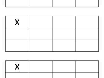 Grid Method Blank 3 Digit x 2 Digit Template