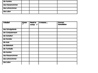 School facilities and prepositions / Das Schulgelände und Präpositionen