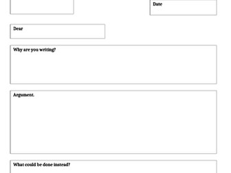Letter writing template