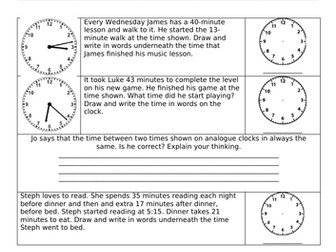 Time worksheets - assorted - KS2