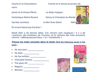 Roald Dahl day in French