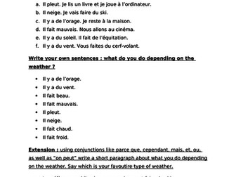 Hobbies and the weather