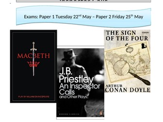 KS4 Revision/HW boolet - Macbeth, SoF, AIC.