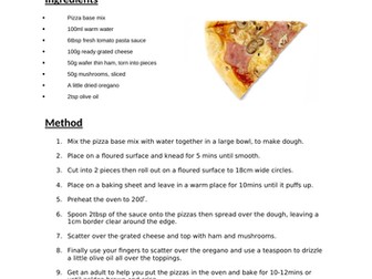 English Comprehension on Pizza