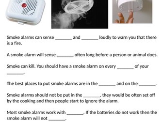 PSHE Smoke alarm worksheet