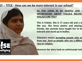 Tolerance - Islam - Anti-bullying PPT