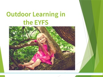 Outdoor Play in EYFS Parent Workshop PowerPoint