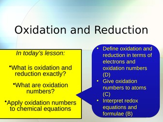 Oxidation numbers for A level chemistry