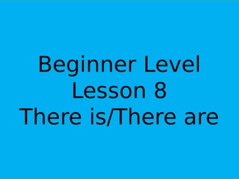 There is/There are for beginners