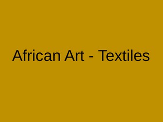 African art - Textiles -  Kente