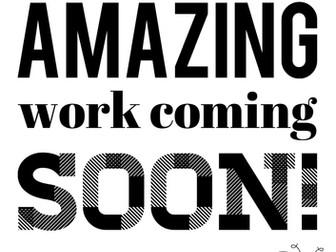 Amazing work coming soon sign/ poster