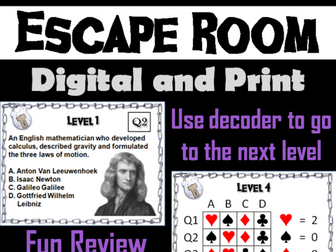 Scientific Revolution: Escape Room - Social Studies (The Age of Enlightenment)