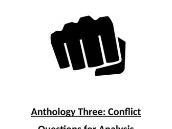 Conflict Poetry Anthology Workbook: Questions for Analysis / Context (CCEA GCSE English Literature)