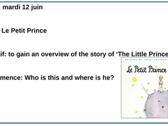Le Petit Prince - series of lessons