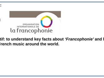 Francophonie - French music