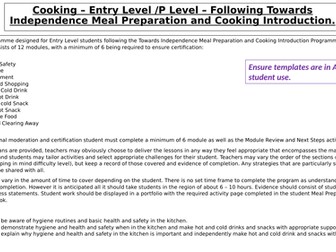 ASDAN Towards Independence Meal Preparation and Cooking Introduction