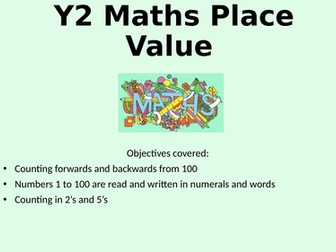 Year 2 Maths - Place Value - Counting in 1's to and across 100; Counting in steps of 2