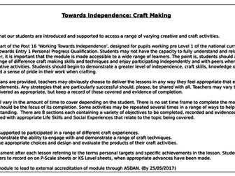 ASDAN - Towards Independence - Craft Making