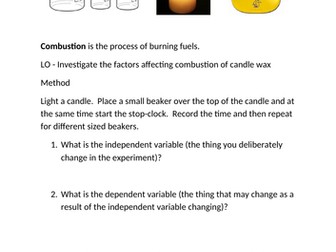 Burning candle experiment