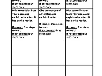 Poetry board game for EAL students