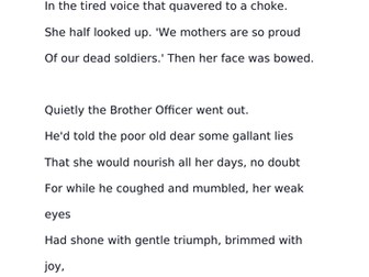 KS3 Poetry Analysis Whole Lesson The Hero by Sassoon - War