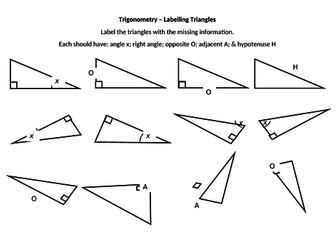 Trigonometry - Labelling Triangles