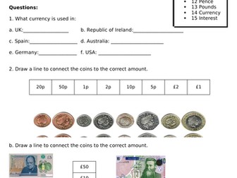 Northern Ireland Maths: Money Unit (Focus on Financial Capability): Workbooks and Support Materials