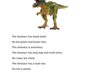 Dinosaur adjective identification