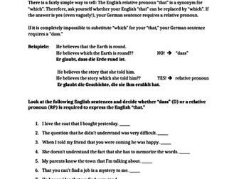 Using Dass or Relative Pronouns