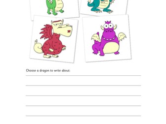 Character Writing Frame - Dragons - KS1 Literacy