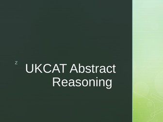 UKCAT Abstract Reasoning Tutoring Resource