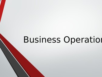 GCSE 9-1 Business 2.3.1 Operations