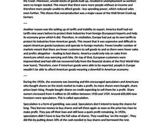 Causes of the Wall Street Crash