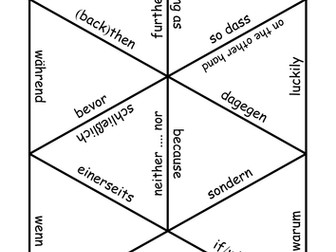 German conjunctions puzzle with Tarsia