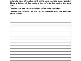 AQA Physics GCSE P9 (Motion) - Gifted and Talented Resource Worksheets