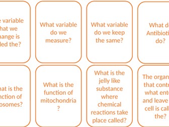 Biology paper 1 playing cards *Revision*